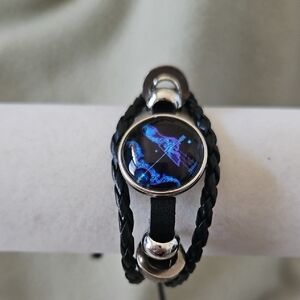 Sagitarius Black and Silver Women's Bracelet